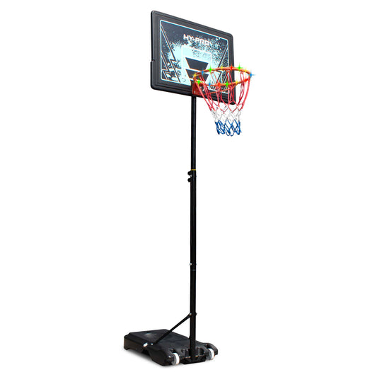 Hy-Pro Adjustable Basketball Stands -  1.6m - 2.6m, LED Lights, With Wheels, Portable, Backboard, Basketball Hoop, For Adults & Kids