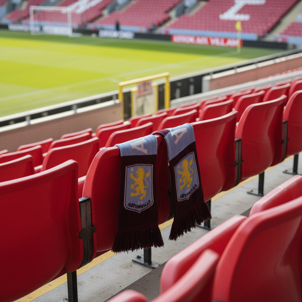 Hy-Pro Officially Licensed Aston Villa F.C Scarf - Stripe Design, Supporters' Scarf with Iconic Club Branding