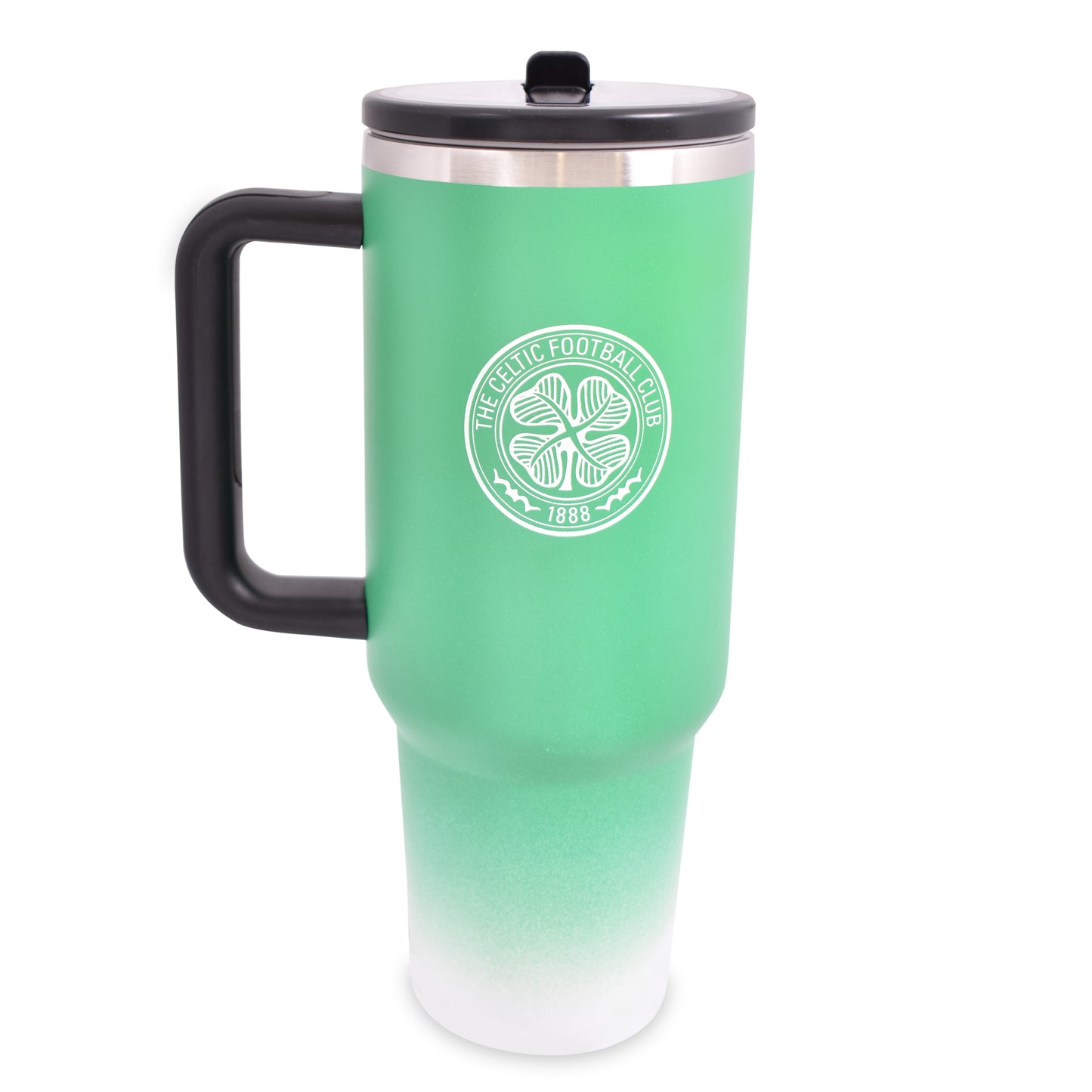 Hy-Pro Officially Licensed Celtic 40oz/1.18 L Thermal Flask & Handle - Metal Water Bottle with Straw
