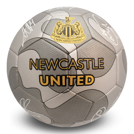 Newcastle United F.C. Silver Camo Signature Football - Size 5