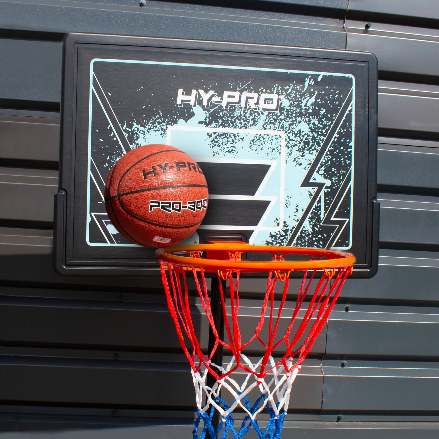 Hy-Pro Adjustable Basketball Stand - 1.6m - 2.6m, With Wheels, Portable, Backboard, Basketball Hoop, For Adults & Kids, Great Gift Idea