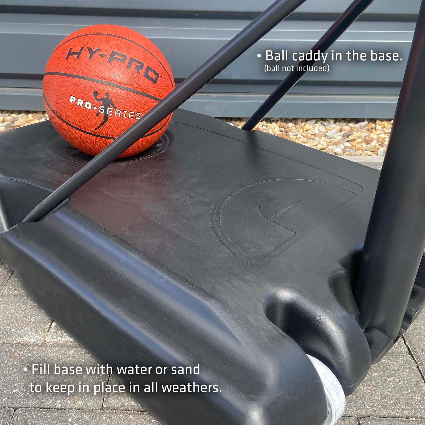 Hy-Pro Adjustable Basketball Stand - 1.6m - 2.6m, With Wheels, Portable, Backboard, Basketball Hoop, For Adults & Kids, Great Gift Idea