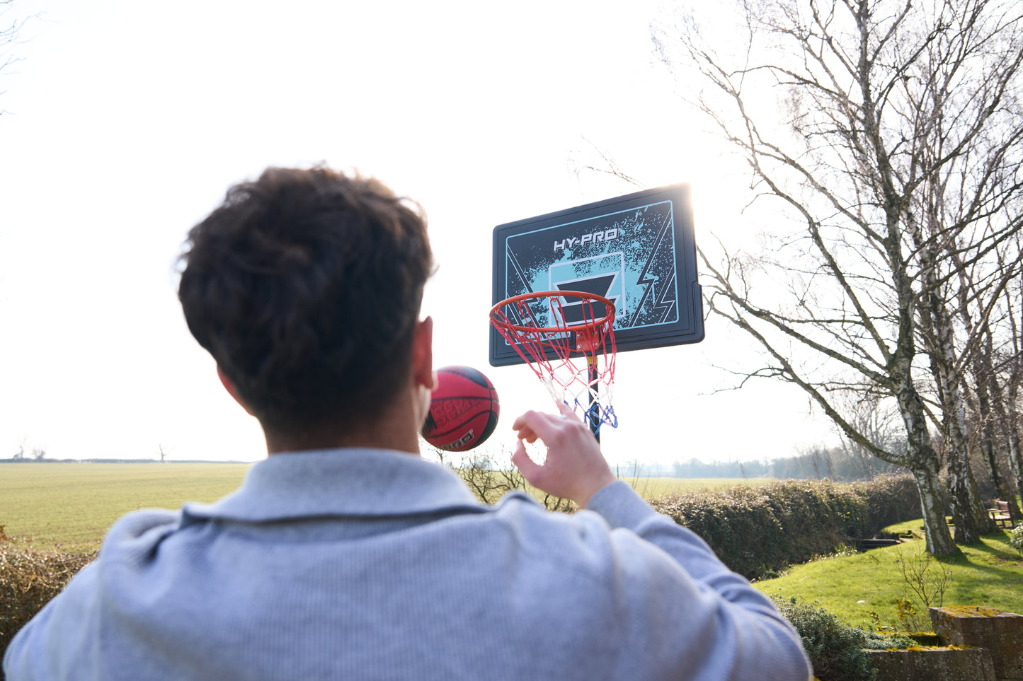 Hy-Pro Adjustable Basketball Stand - 1.35m - 3.05m, With Wheels, Portable, Backboard, Basketball Hoop, For Adults & Kids