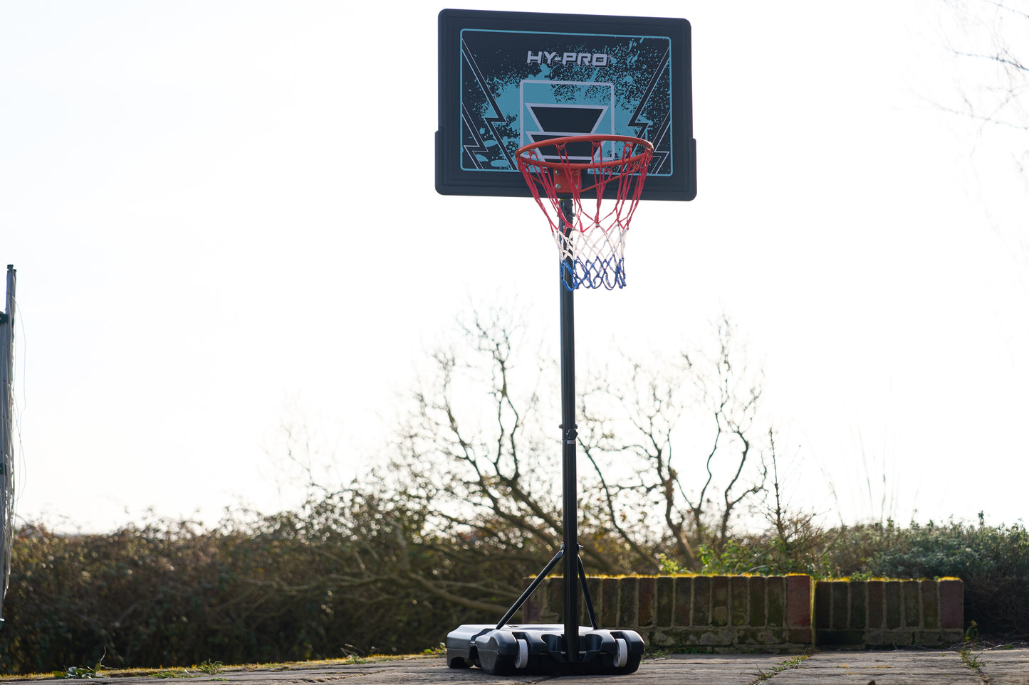 Hy-Pro Adjustable Basketball Stand - 1.35m - 3.05m, With Wheels, Portable, Backboard, Basketball Hoop, For Adults & Kids
