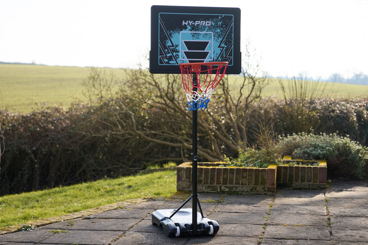 Hy-Pro Adjustable Basketball Stand - 1.35m - 3.05m, With Wheels, Portable, Backboard, Basketball Hoop, For Adults & Kids