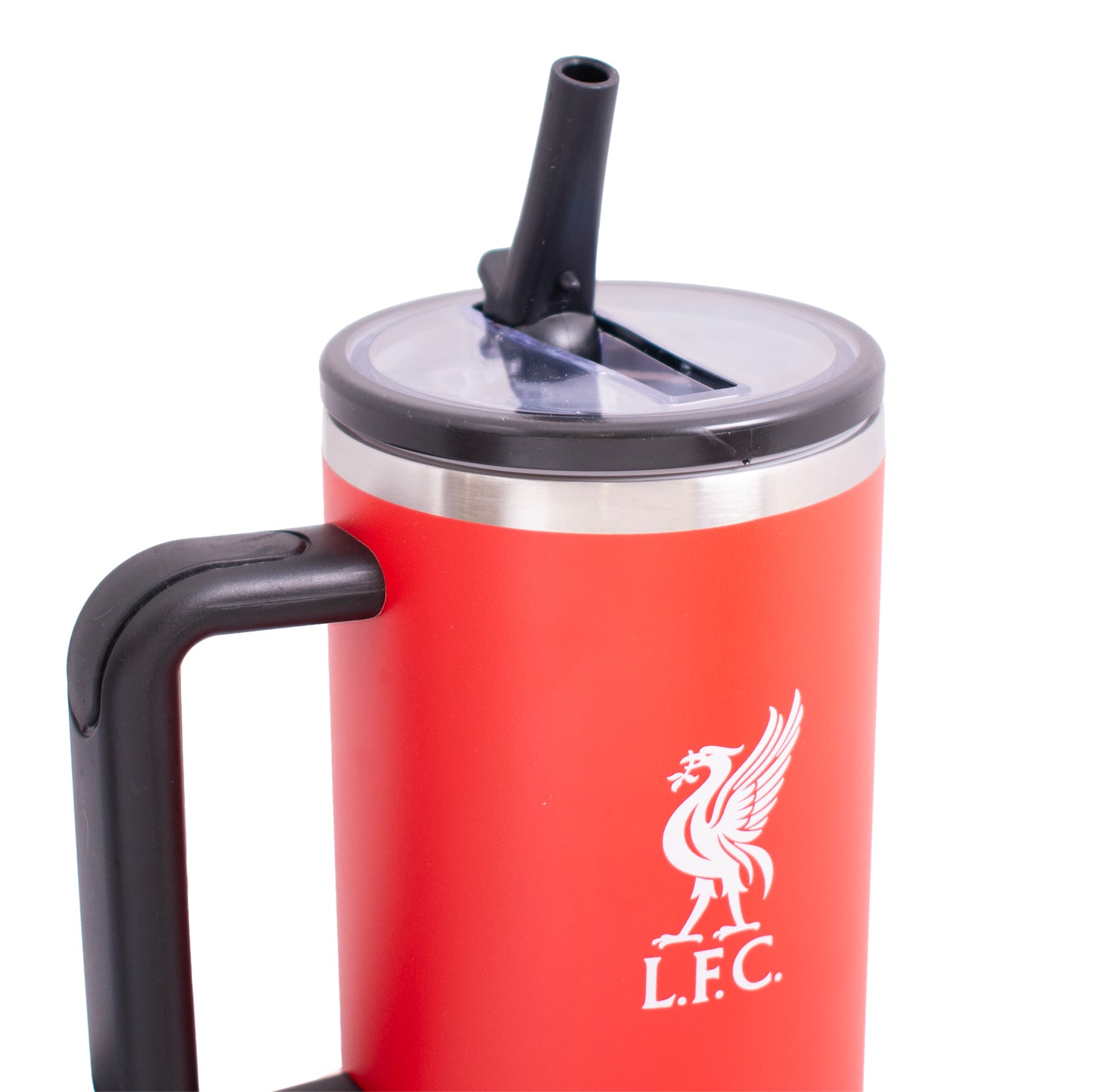 Hy-Pro Officially Licensed Liverpool 40oz/1.18 L Thermal Flask & Handle - Metal Water Bottle with Straw