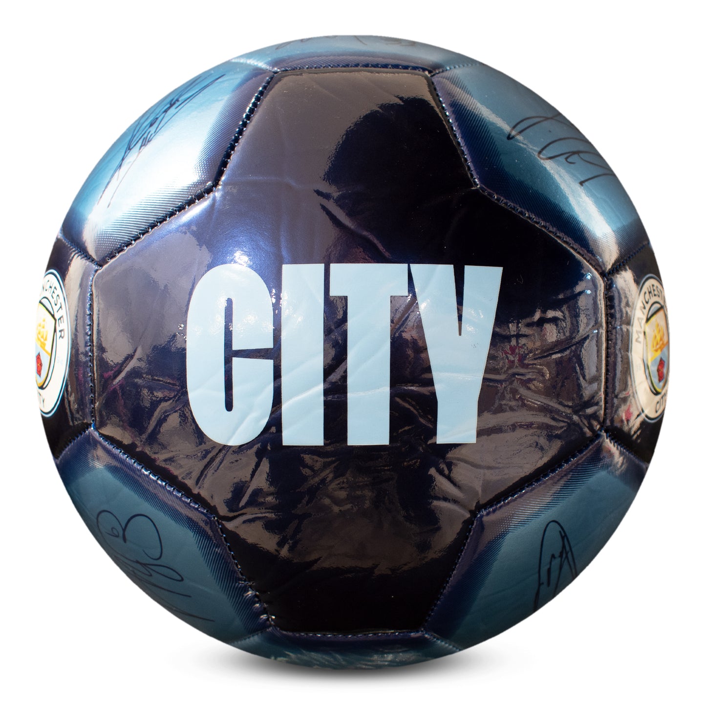 Manchester City F.C. Metallic Size 5 Signature Football