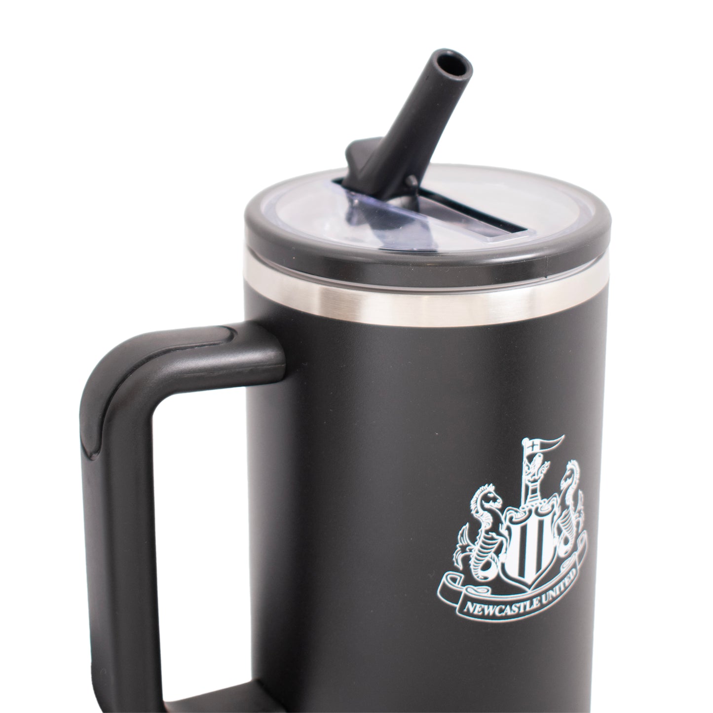 Hy-Pro Officially Licensed Newcastle United 40oz/1.18 L Thermal Flask & Handle - Metal Water Bottle with Straw