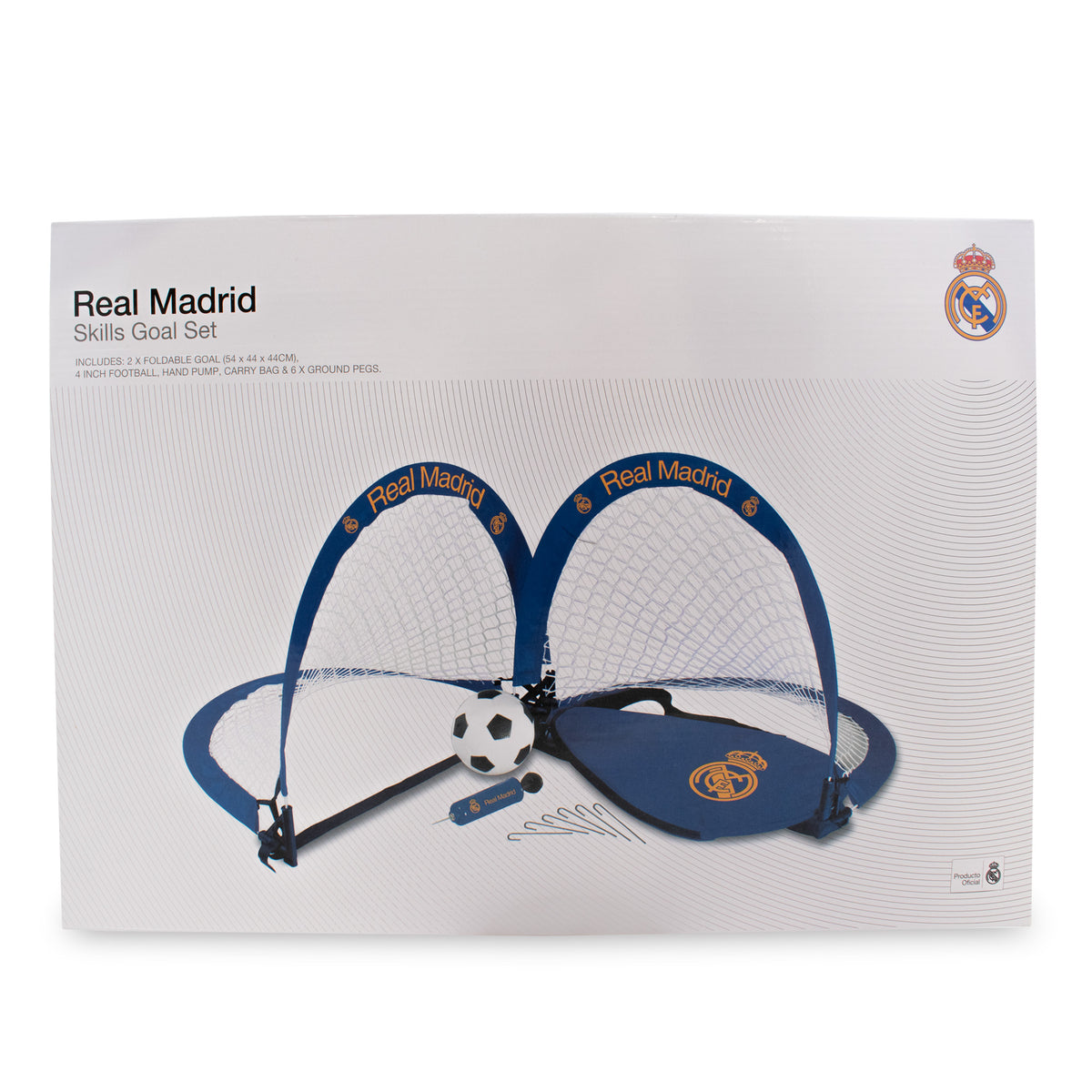 Real Madrid Official Skills Goal Set box on a white background