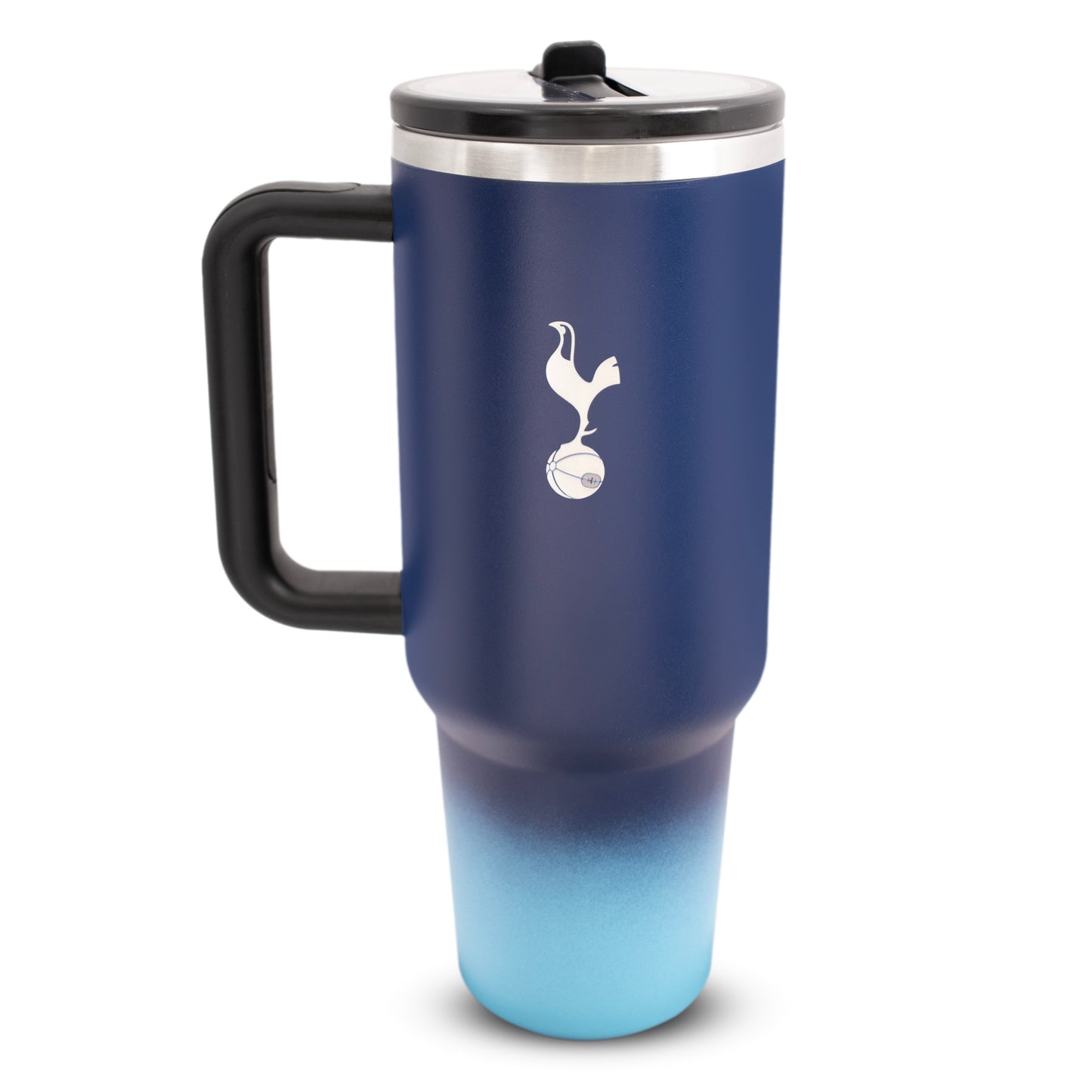 Hy-Pro Officially Licensed Tottenham Hotspur 40oz/1.18 L Thermal Flask & Handle - Metal Water Bottle with Straw