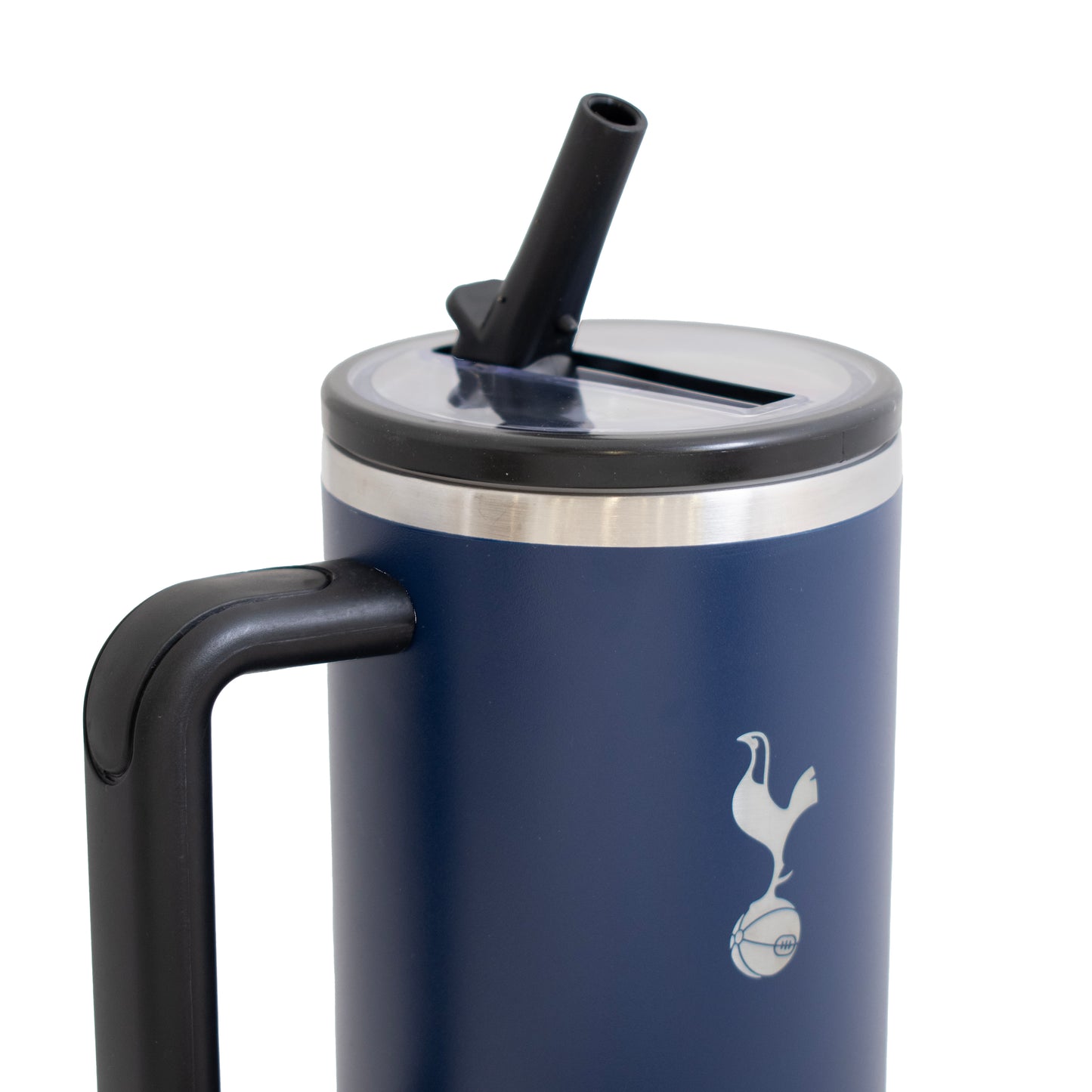 Hy-Pro Officially Licensed Tottenham Hotspur 40oz/1.18 L Thermal Flask & Handle - Metal Water Bottle with Straw