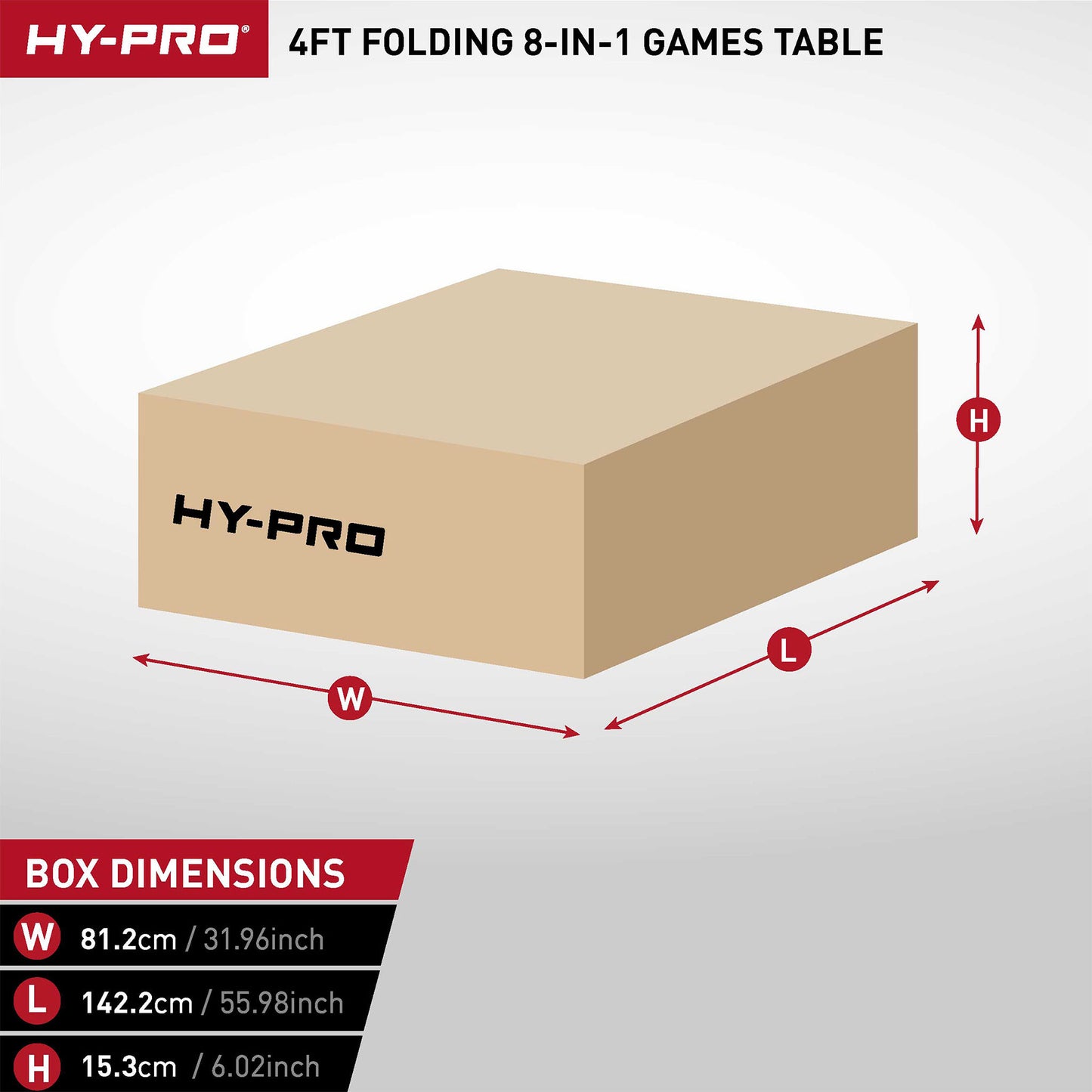 Hy-Pro 8 in 1 Folding Multi Games Table