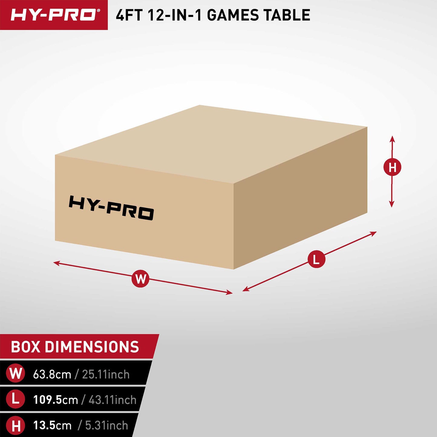 Hy-Pro 12 in 1 Metron Folding Multi Games Table