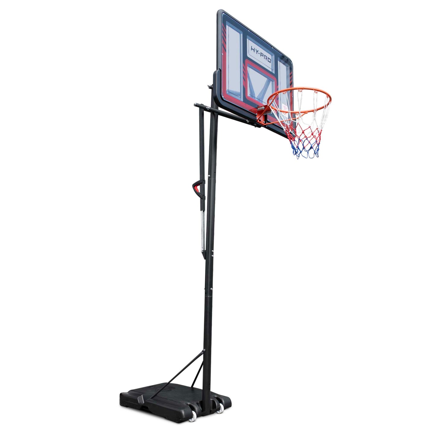 Hy-Pro Adjustable Basketball Stand With Handle - 2.3m - 3.05m, With Wheels, Portable, Backboard, Basketball Hoop, For Adults & Kids