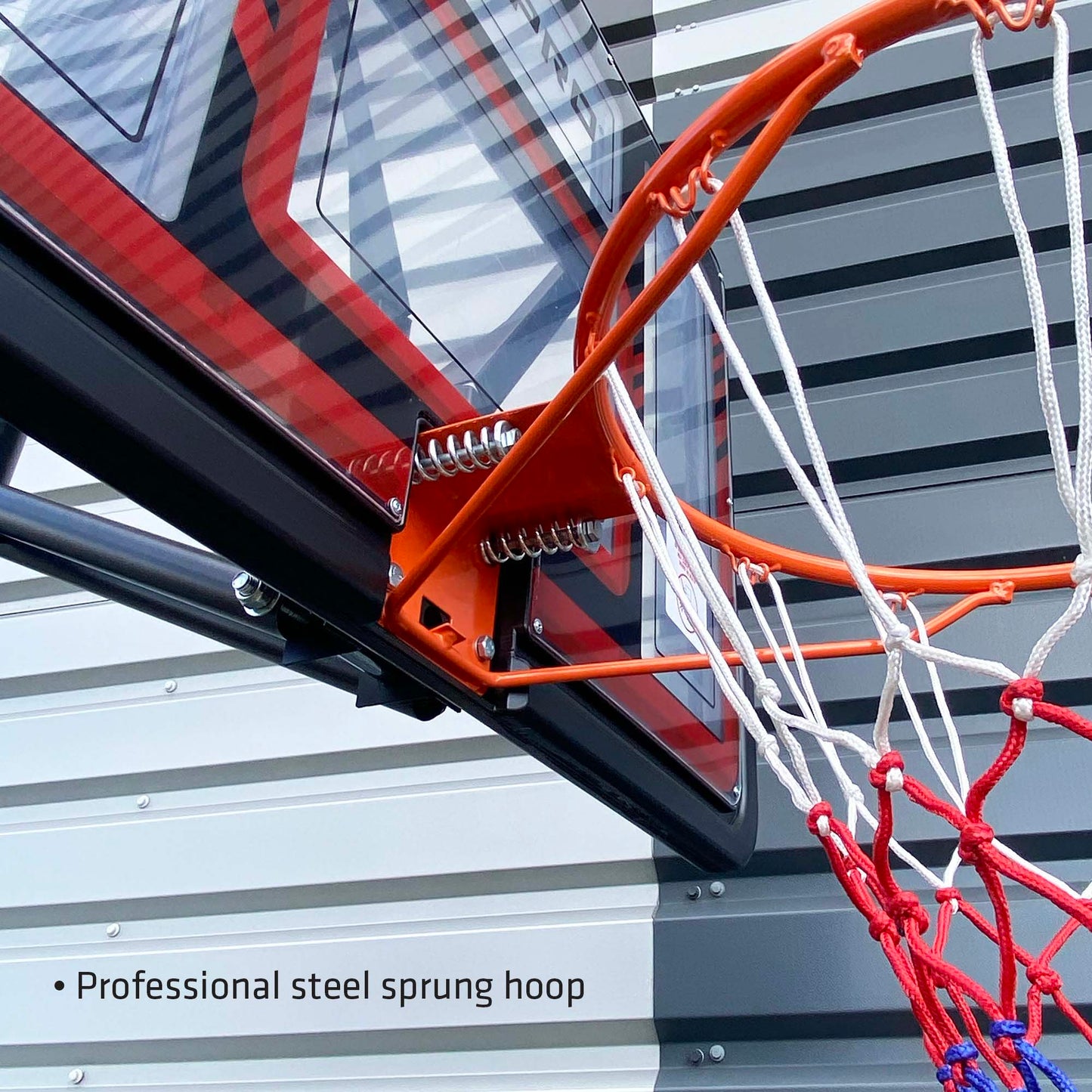 Hy-Pro Adjustable Basketball Stand With Handle - 2.3m - 3.05m, With Wheels, Portable, Backboard, Basketball Hoop, For Adults & Kids