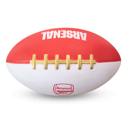 Arsenal F.C. Mini Foam American Football in red and white on a white background
