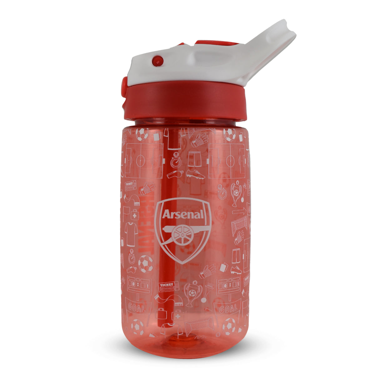 Arsenal F.C. Kids Water Bottle – 480ml red bottle on a white background