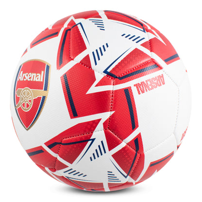 Side view of Arsenal Size 5 Nova Premium Football on a white background