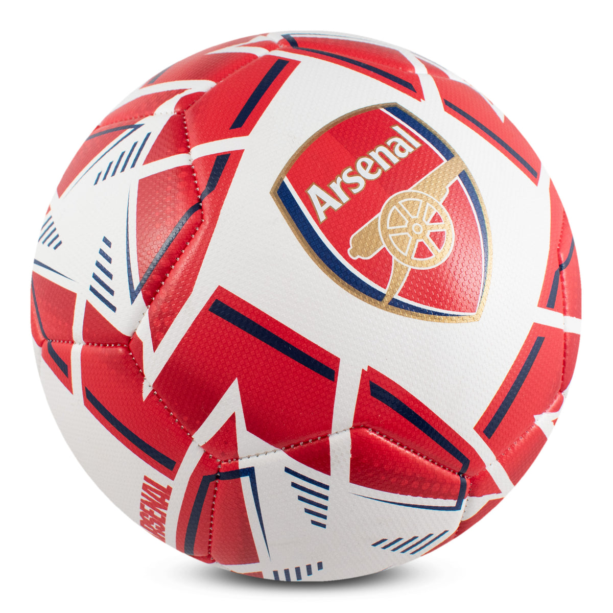 red and white Arsenal Size 5 Nova Premium Football with team crest  on a white background