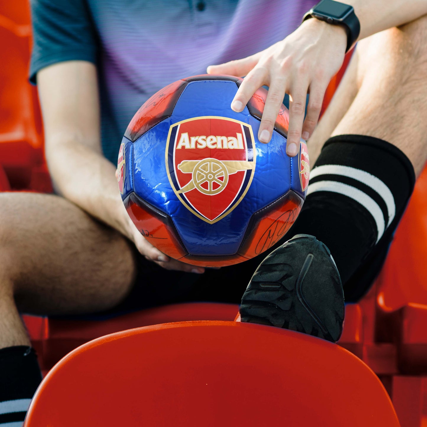 Arsenal Classic Metallic Signature Football - Size 5