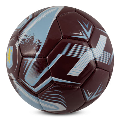 Side view of Hy-Pro Official Aston Villa Size 1 Mini Turbine ball on a white background