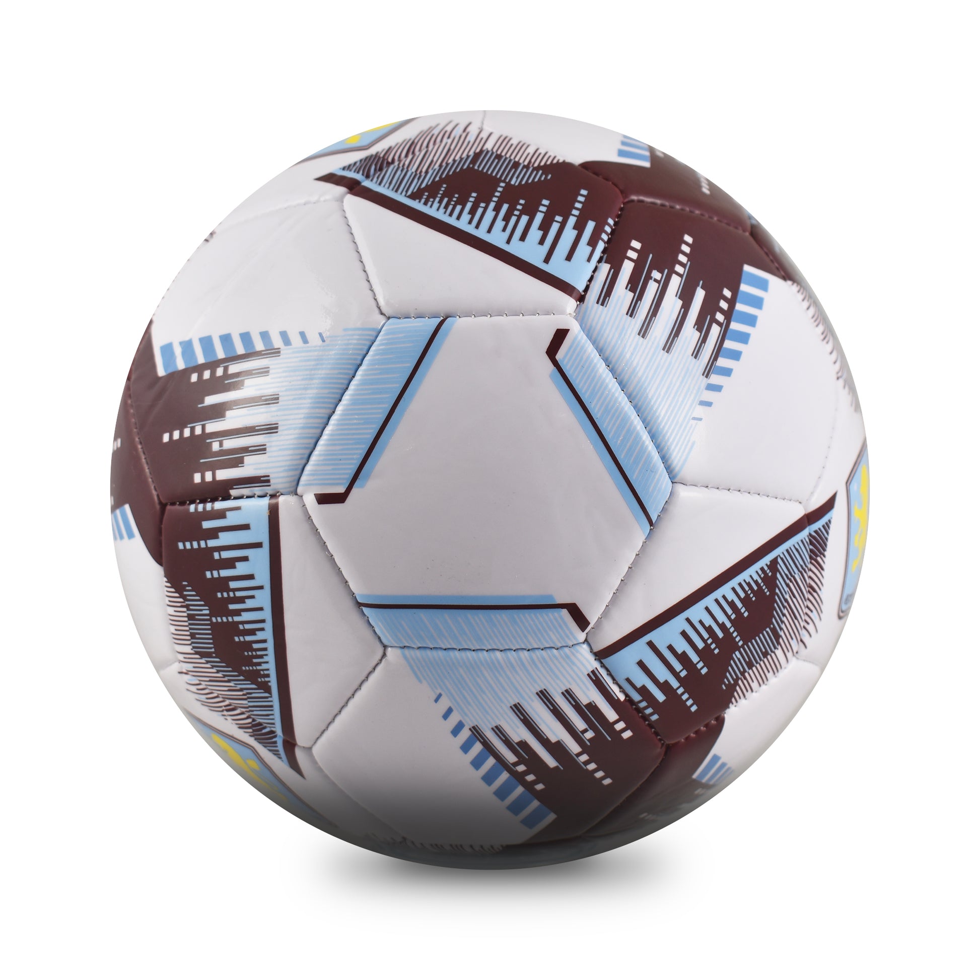 Hy-Pro Official Aston Villa - Size 5, Blitz Design in white on a white background