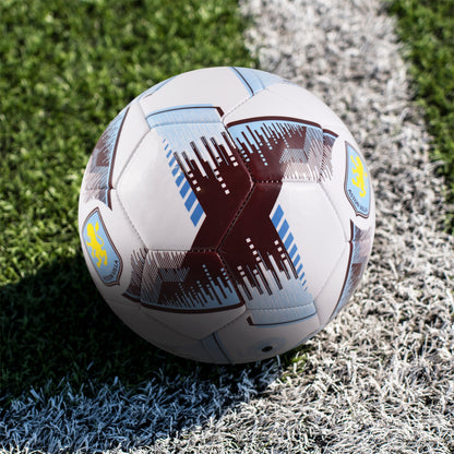 Hy-Pro Official Aston Villa - Size 5, Blitz Design on a grass pitch