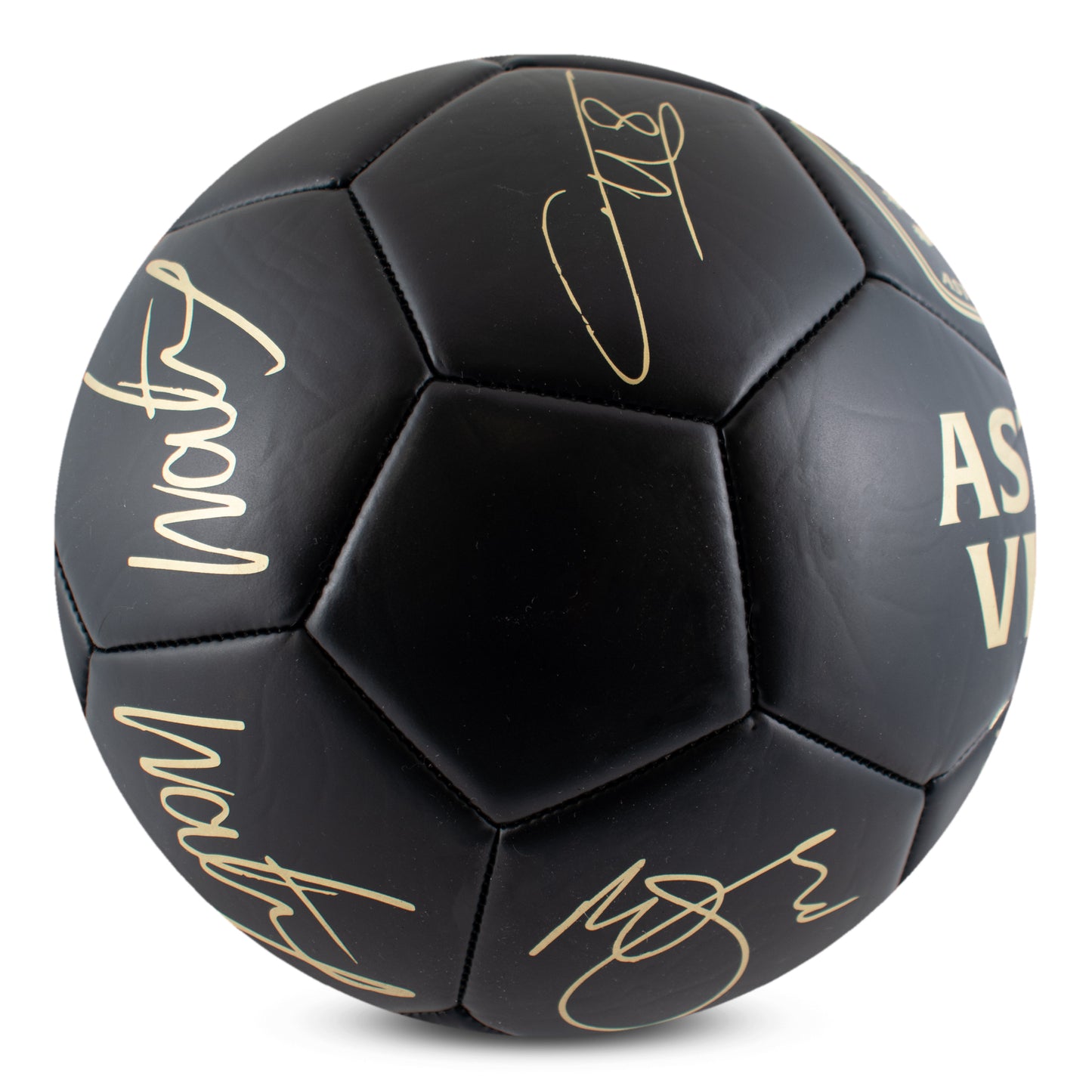 Official Aston villa size 5 football by Hy-Pro Sports in Phantom Design with gold signatures
