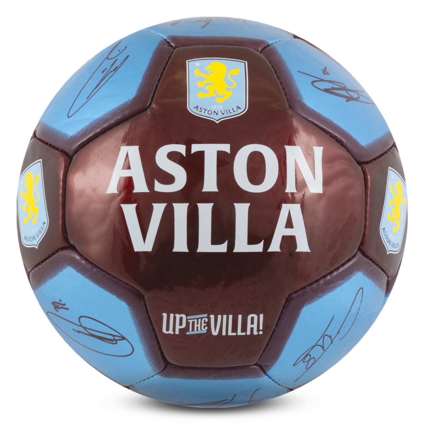 Officially Licensed Aston Villa Size 1 mini signature football by Hy-Pro Sports on a white background