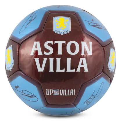 Officially Licensed Aston Villa Size 1 mini signature football by Hy-Pro Sports on a white background