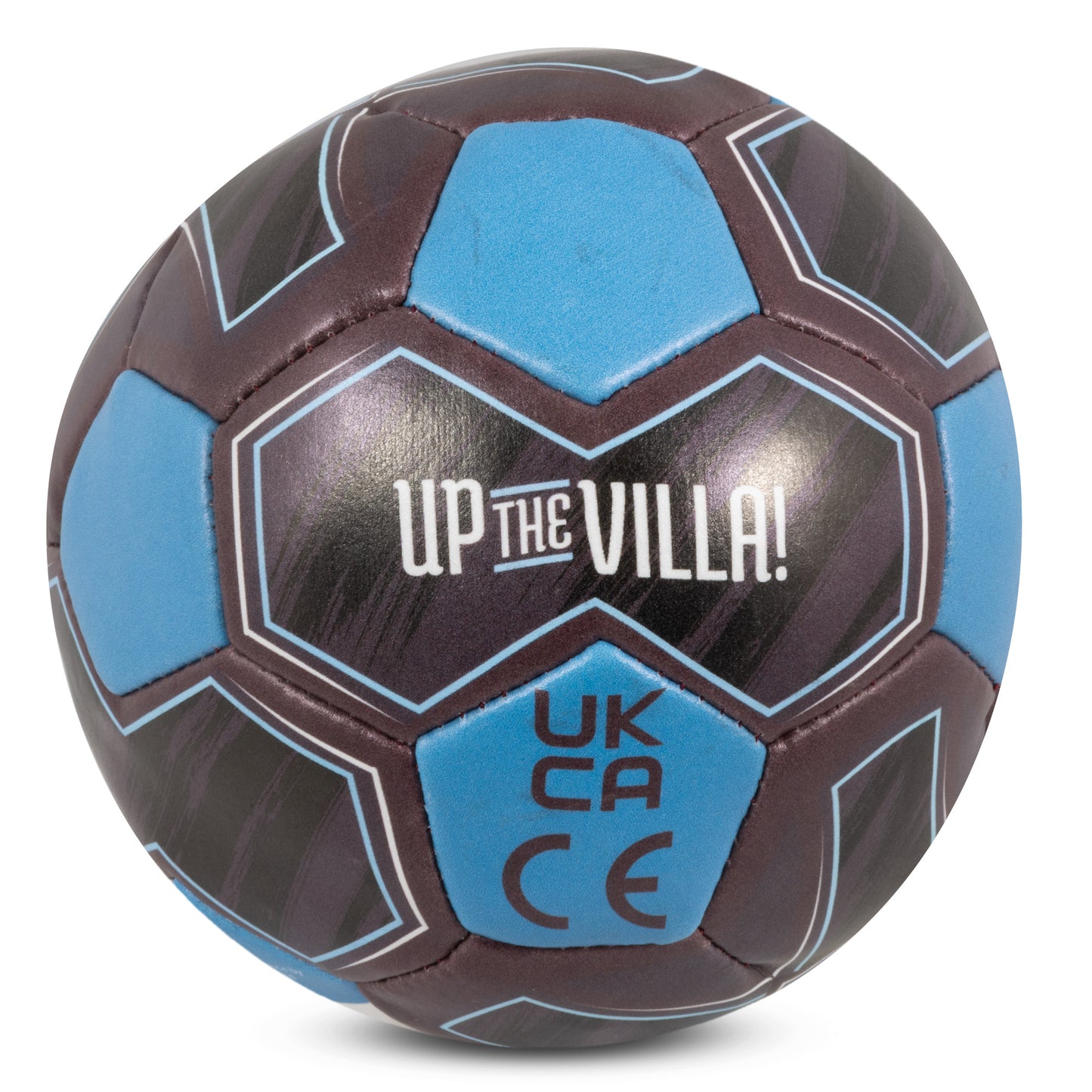 Officially licensed Aston Villa 4 inch soft ball with white background