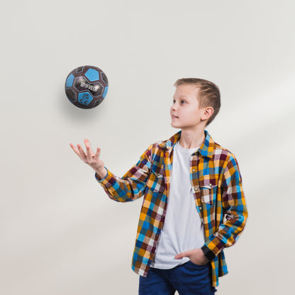 Officially licensed Aston Villa soft ball being thrown in the air by a child