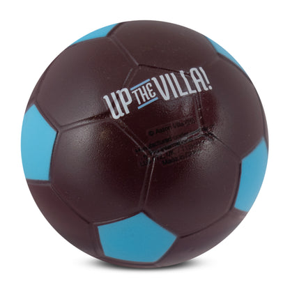 Hy-Pro Official Aston Villa stress ball in burgundy and blue with 'Up the Villa' branding on a white background