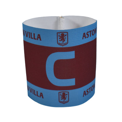 Hy-Pro Official Aston Villa - captains armband IN blue and burgundy on a white background