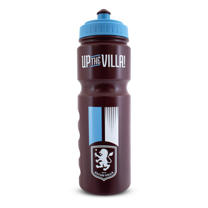 Officially licensed Aston Villa water bottle by Hy-Pro Sports on a white background