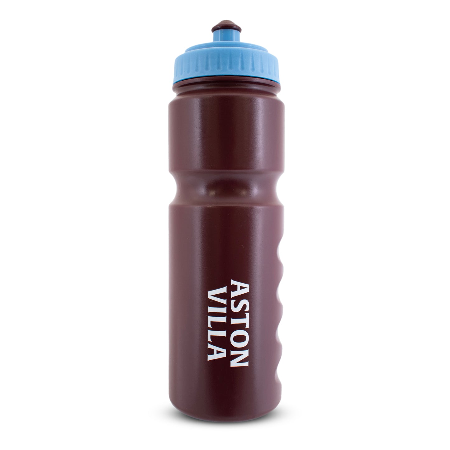 Officially licensed Aston Villa water bottle in Burgundy by Hy-Pro Sports on a white background