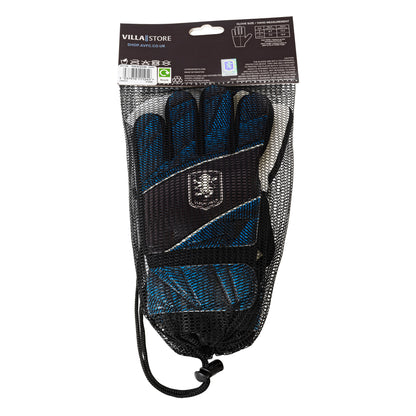 Hy-Pro Officially Licensed Aston Villa FC Goalkeeper Gloves - Junior, Fuse Design, Goalie, with Strong Palm Girp for High Performance, Boys and Girls