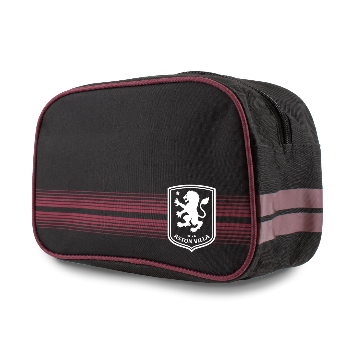 Hy-Pro Officially Licensed Aston Villa Matchday Bag - Compact Travel Bag (23x16.5x10cm) - Sports Gear for Essential Items With Stylish Black Design