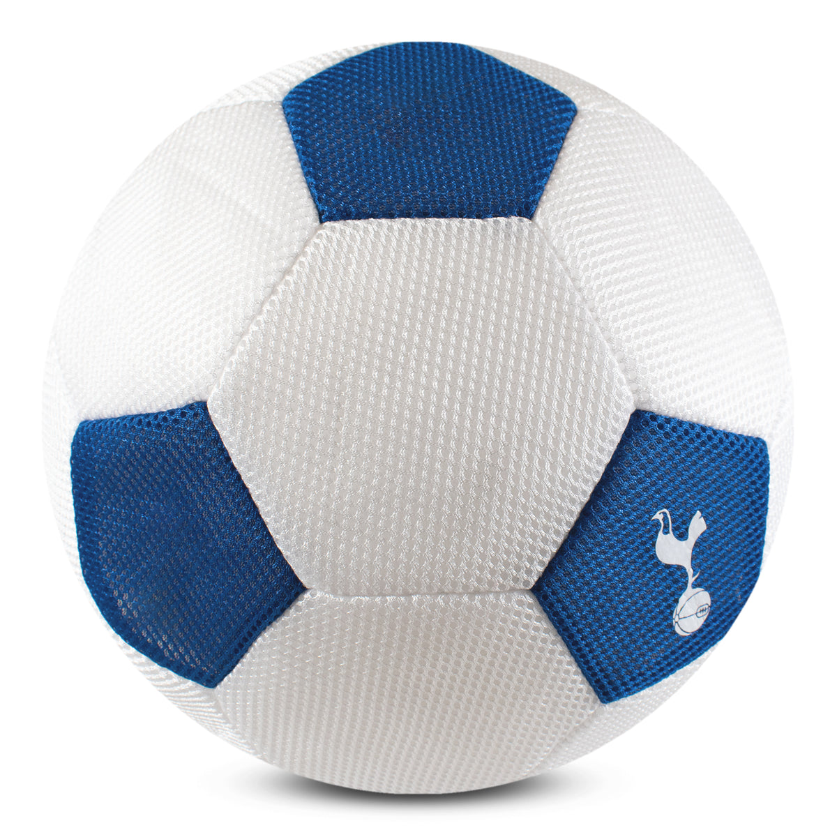 Side view of Tottenham Hotspur Giant 14in Mesh Ball on a white background