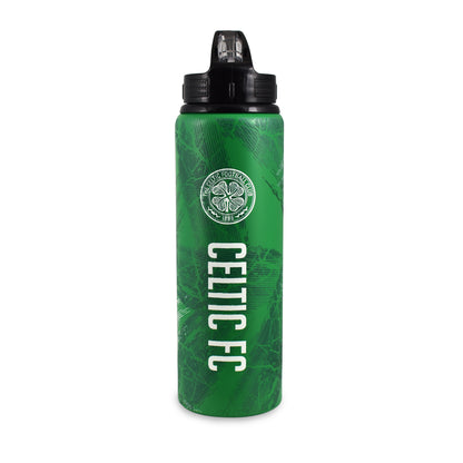 Hy-Pro Officially Licensed Celtic F.C. Aluminium Water Bottle - 750ml, Integrated Folding Straw, Leakproof, Lightweight, Great Football Gift Idea