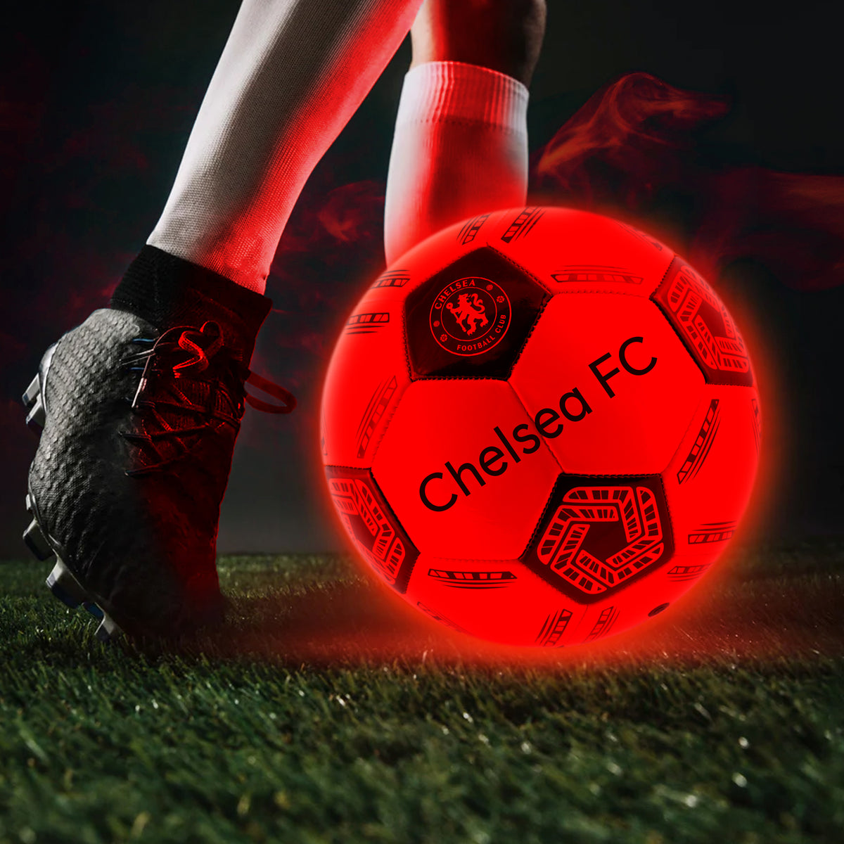 Chelsea Light Up LED Football Size 5 with Impact-Activated Lights