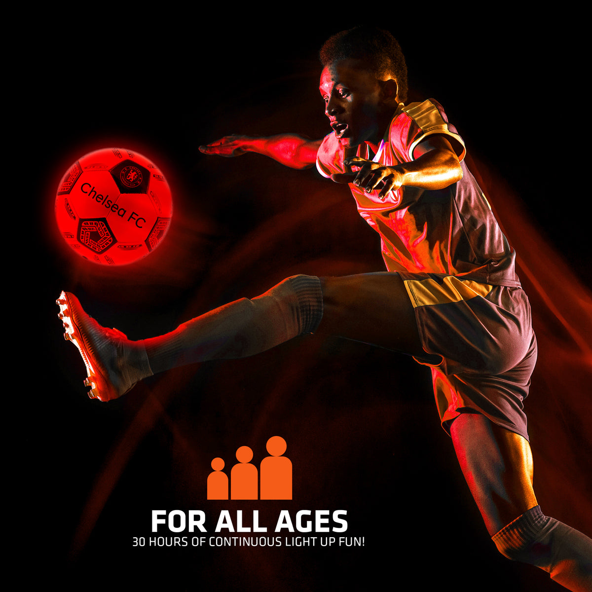 Chelsea Light Up LED Football Size 5 with Impact-Activated Lights