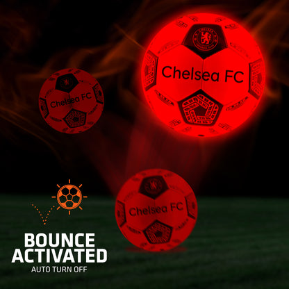 Chelsea Light Up LED Football Size 5 with Impact-Activated Lights