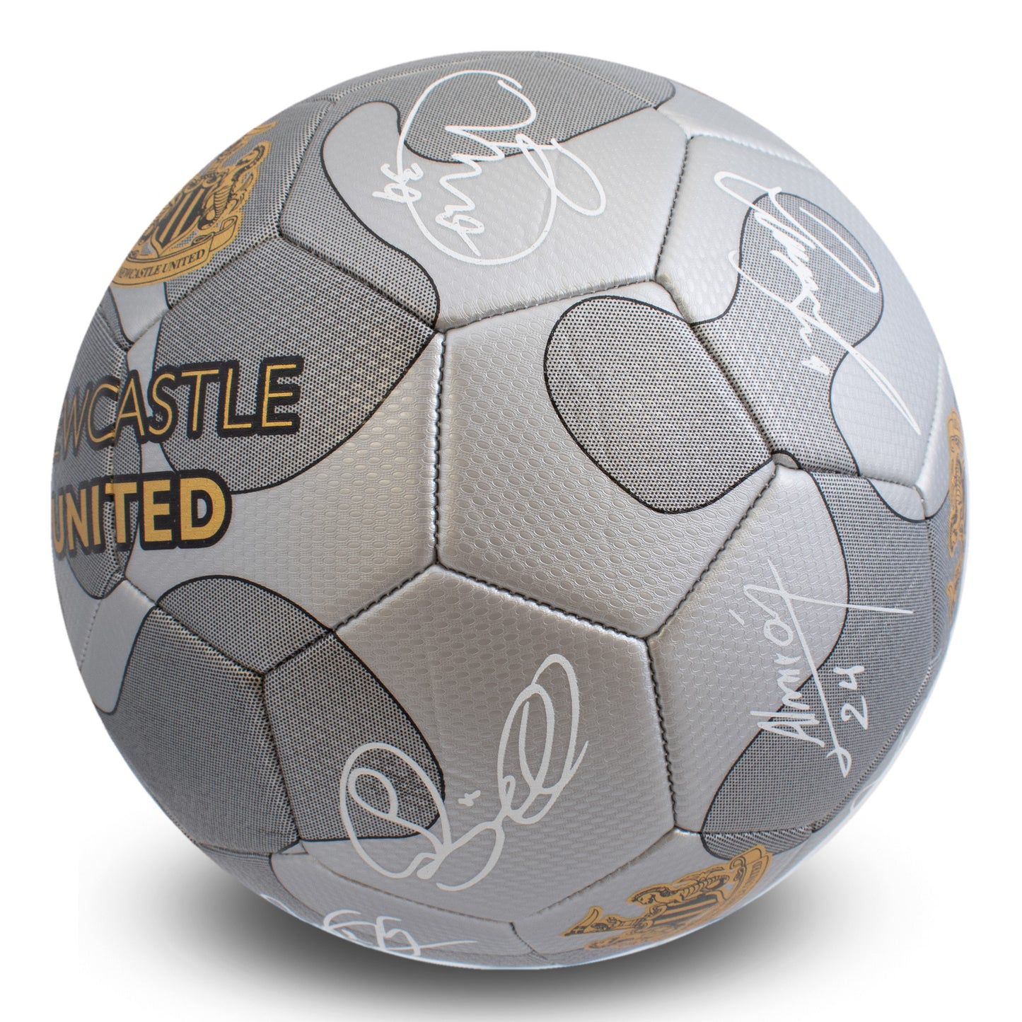 Newcastle United F.C. Silver Camo Signature Football - Size 5