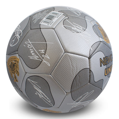 Newcastle United F.C. Silver Camo Signature Football - Size 5