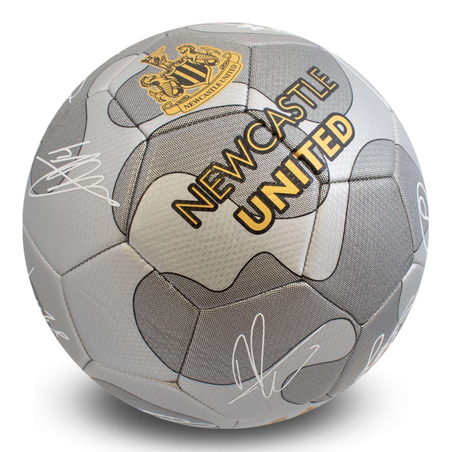 Newcastle United F.C. Silver Camo Signature Football - Size 5
