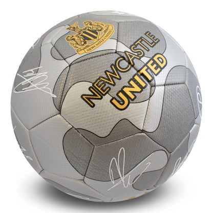 Newcastle United F.C. Silver Camo Signature Football - Size 5