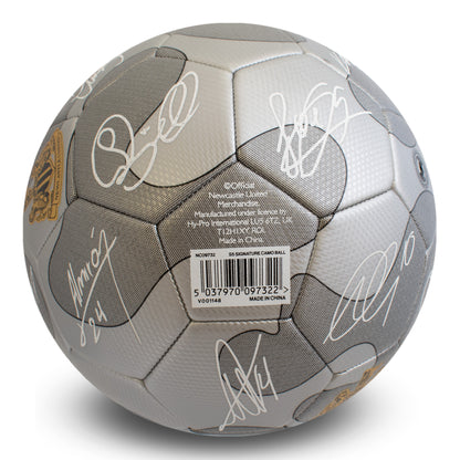Newcastle United F.C. Silver Camo Signature Football - Size 5
