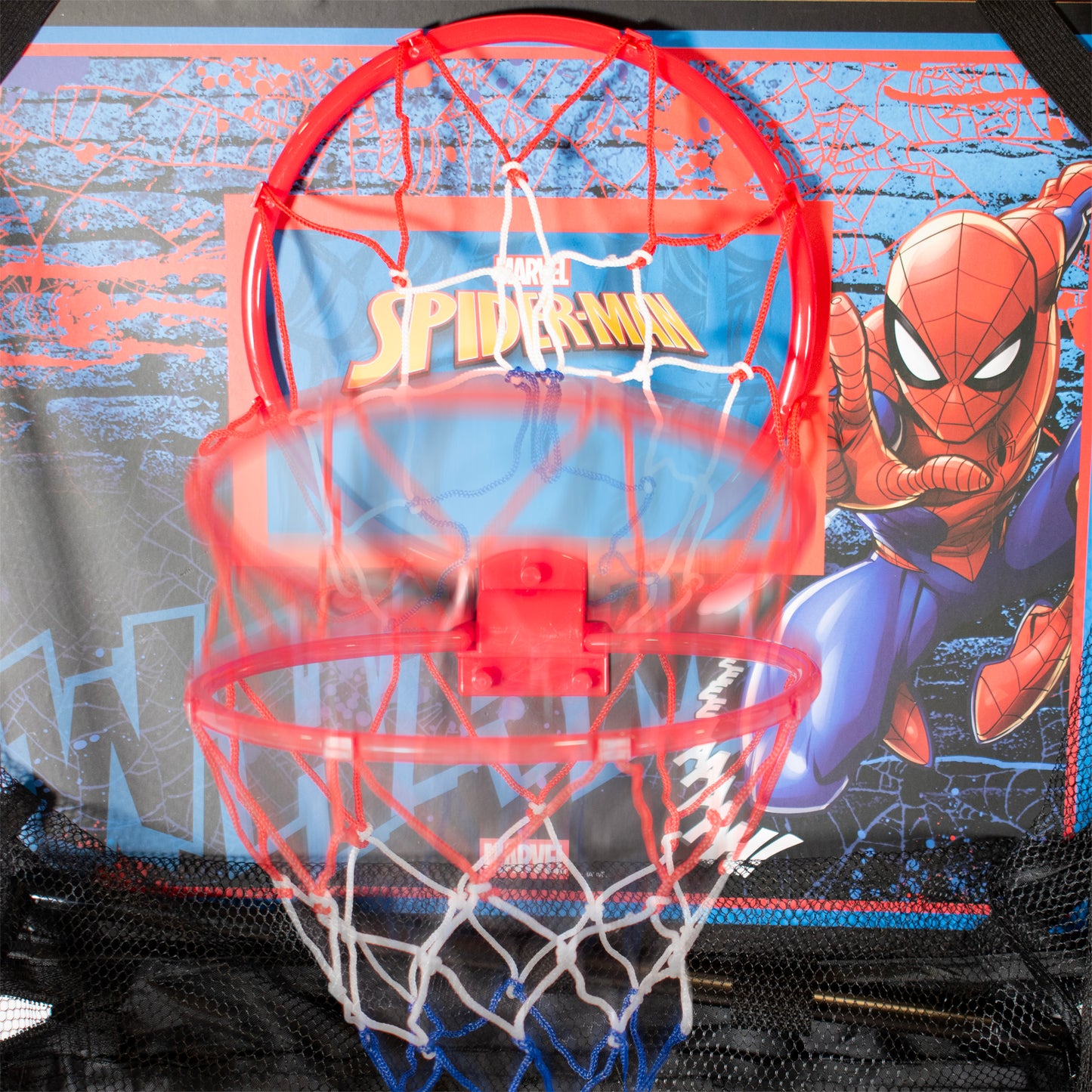 Hy-Pro Officially Licensed Spiderman Over The Door Basketball Set - Marvel Gift, Mini Basketball & Pump Included