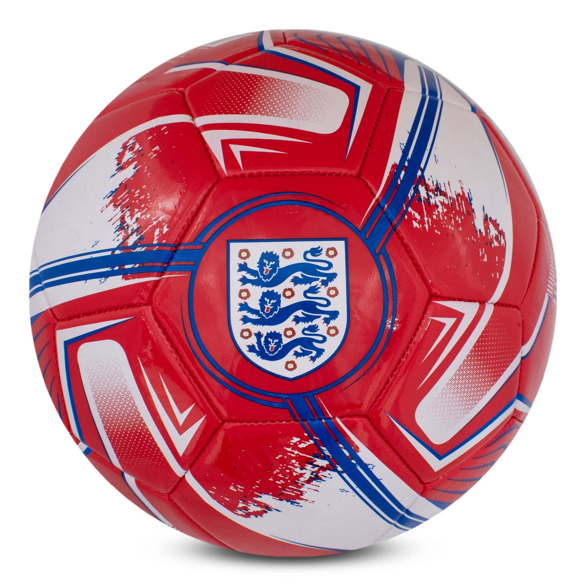 Officially licensed England FA Turbine mini football in Red and white on a white background